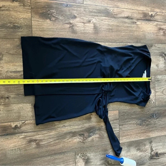 Zara Women Wrap Dress Cap Sleeve Black Size M - Picture 11 of 13